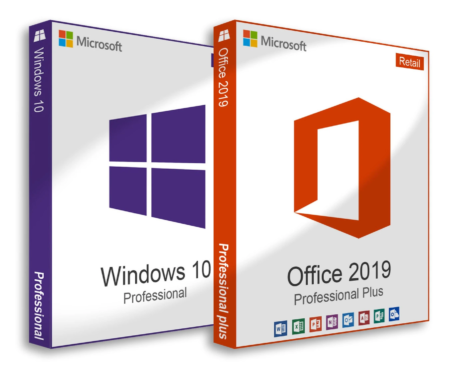 Microsoft Windows 10 Professional + Microsoft Office 2019 Professional Plus